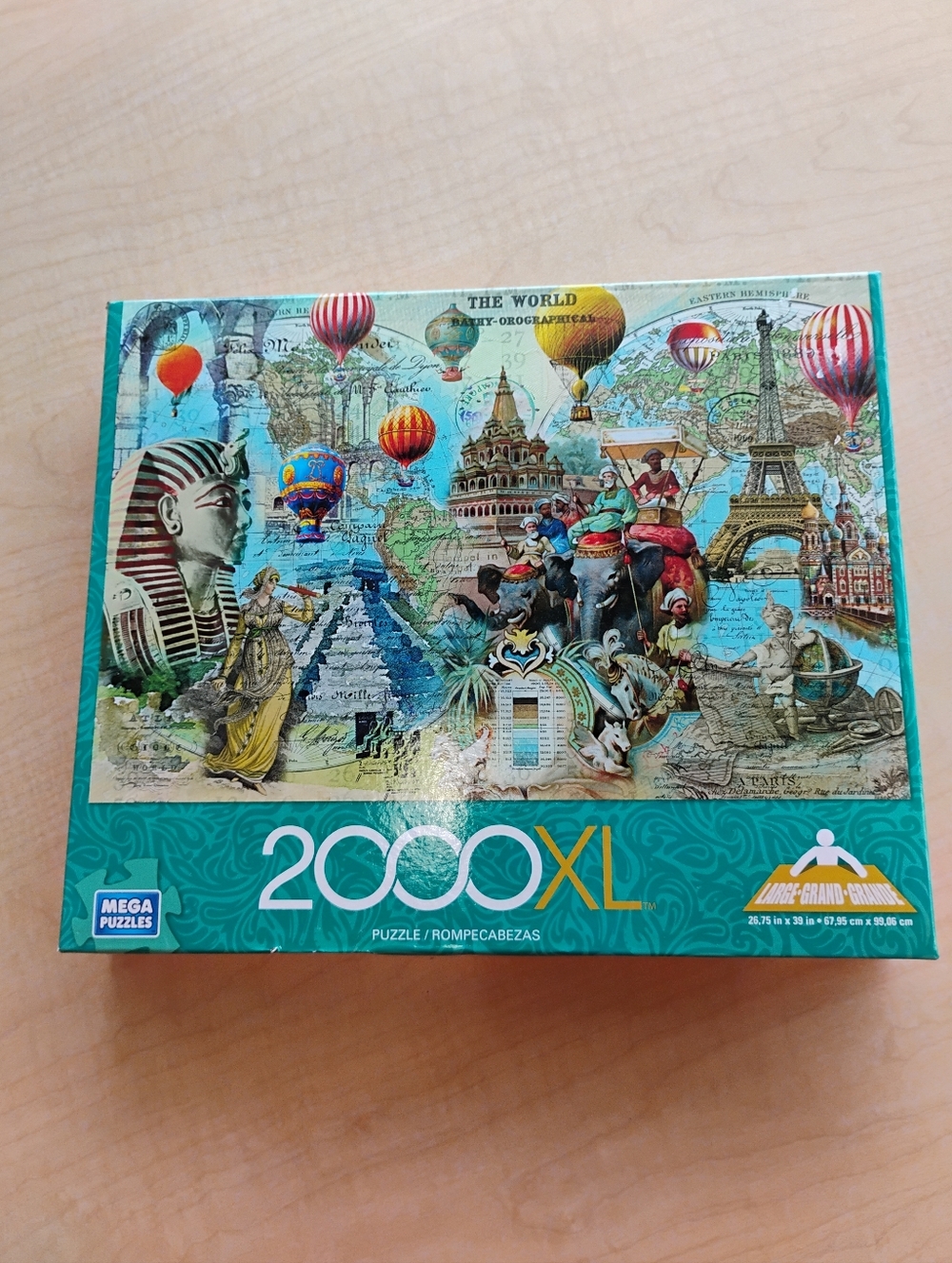 New Mega "The World Traveler"2000 Piece XL Jigsaw Puzzle Factory Sealed 🆕